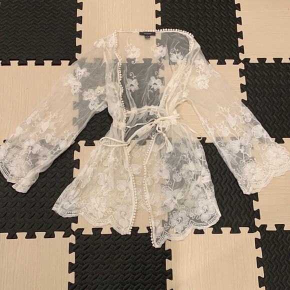 Primark Other - Primark White Lace swim cover up in size small